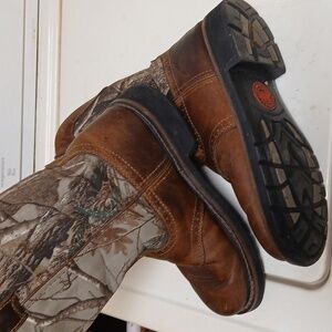 Justin Camouflage Western Boots 7EE